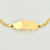 Pulso Bebé Roll On Placa Nube 1.45gr / 5 3/4 in / 2.3mm Oro Amarillo 18K