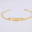 Baby Roll On Bracelet Relief Rectangular Plate 1.35gr / 5 3/4 in / 2.3mm Yellow Gold 18K