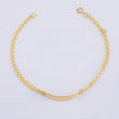 Pulso Bebé Roll ON Placa Rectangular Relieve 1.25gr / 5 3/4 in / 2.3mm Oro Amarillo 18K