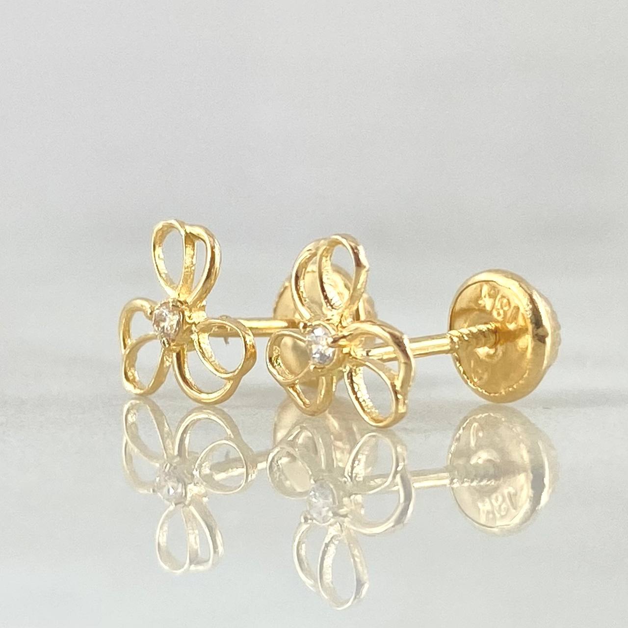 Stud Earrings Flower 0.7gr / 18K Yellow Gold