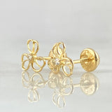 Stud Earrings Flower 0.7gr / 18K Yellow Gold ©