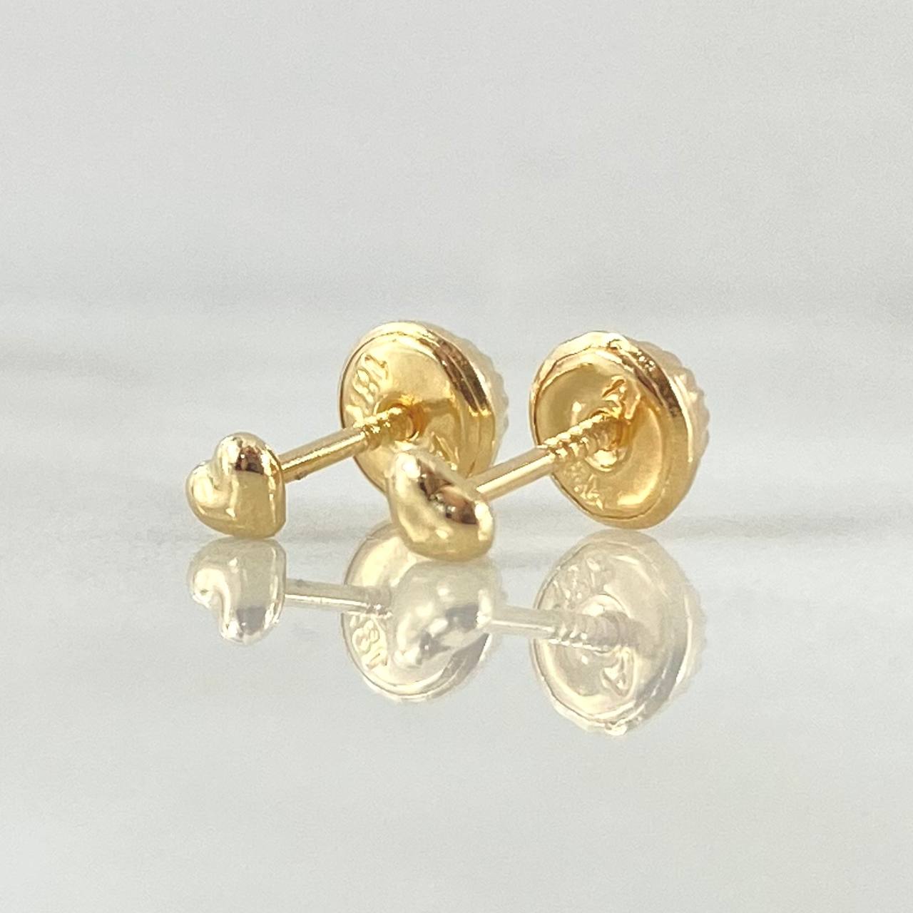 Stud Earrings Heart 0.4gr / 18K Gold