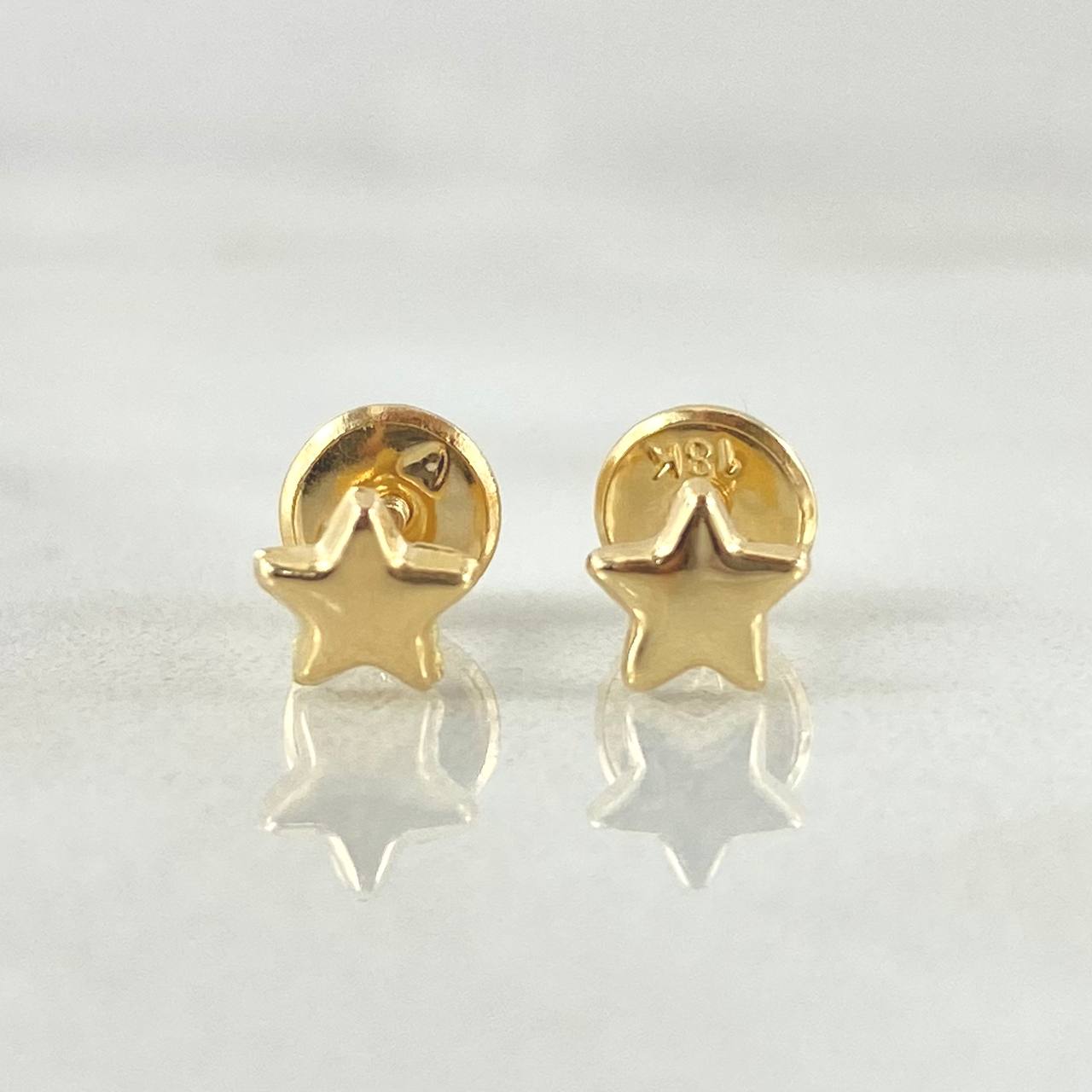 Stud Earrings Star 0.45gr / 18K Gold