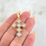 Pendant Cross Clover 4.4gr / 4.1cm / 18K Gold