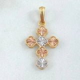 Cross Clover Pendant 2.15gr / 3cm / 1.2in / 18K Gold