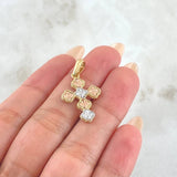 Cross Clover Pendant 2.15gr / 3cm / 1.2in / 18K Gold