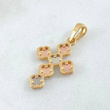 Cross Clover Pendant 2.15gr / 3cm / 1.2in / 18K Gold