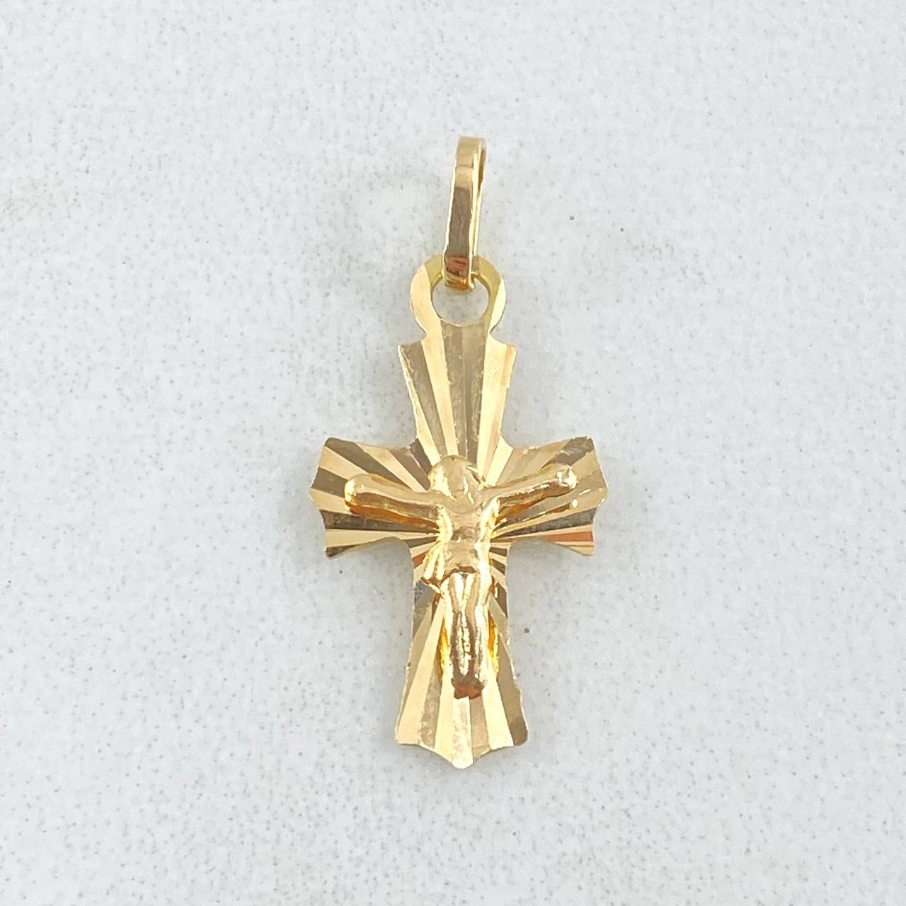 Pendant Cross Christ 0.8gr / 2.2cm - 18K Gold *