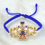 Blue Bracelet Charm Duck Money Bags 7.5gr / 18K Gold ©