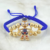 Blue Bracelet Charm Duck Money Bags 7.5gr / 18K Gold ©