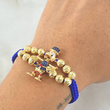 Blue Bracelet Charm Duck Money Bags 7.5gr / 18K Gold ©
