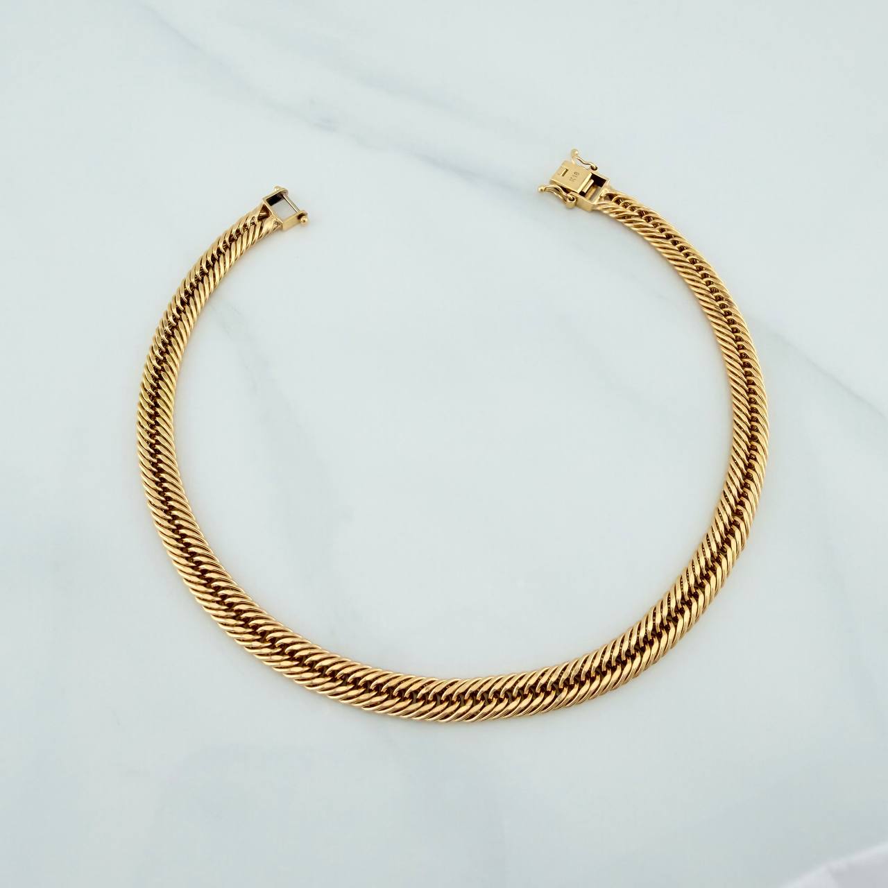Pulso Cubano Reticulado 5.65gr / 8 in / 4.36mm Oro Amarillo +3 18K %