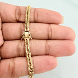 Pulso Cubano Reticulado 5.7gr / 8 in / 4.81mm Oro Amarillo +3 18K $