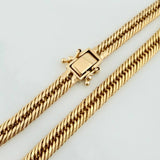 Pulso Cubano Reticulado 5.7gr / 8 in / 4.81mm Oro Amarillo +3 18K $