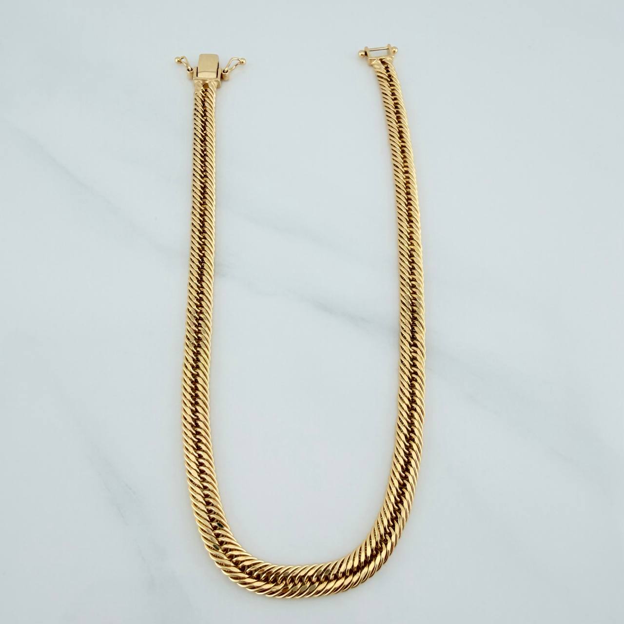 Pulso Cubano Reticulado 5.7gr / 8 in / 4.81mm Oro Amarillo +3 18K $