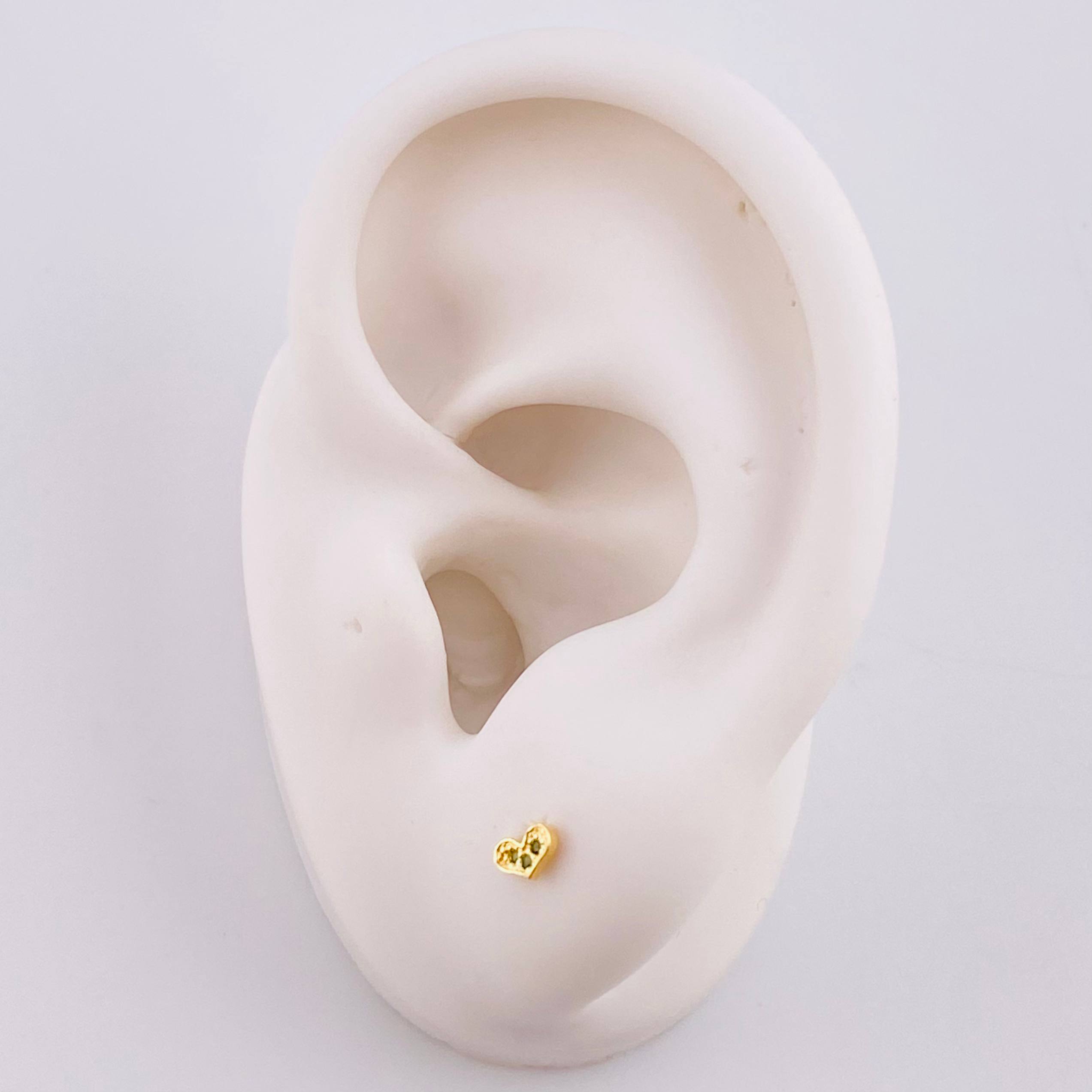 Topos Corazón 0.45g / in / 3mm Oro Amarillo 18K