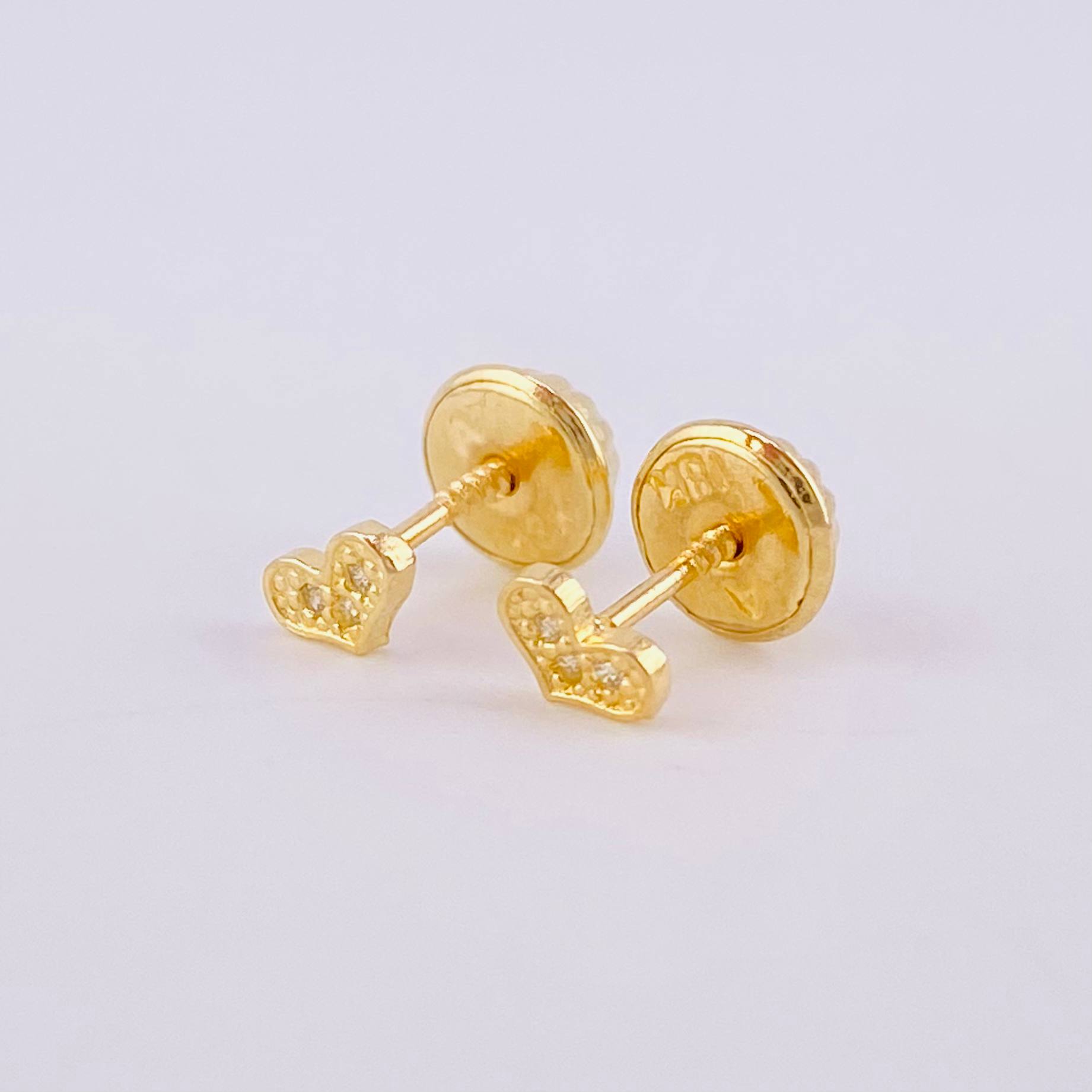Topos Corazón 0.5g / in / 3mm Oro Amarillo 18K