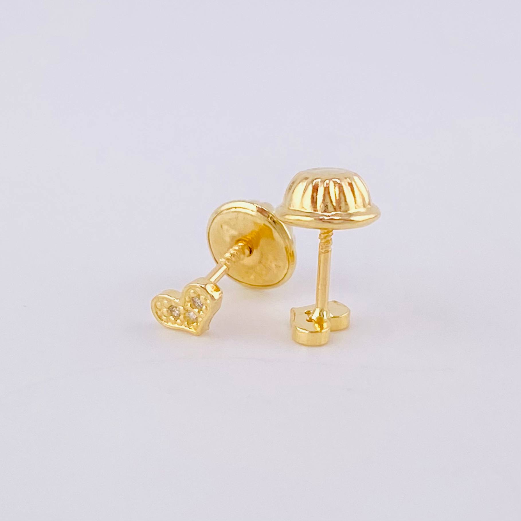 Topos Corazón 0.5g / in / 3mm Oro Amarillo 18K