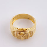 Anillo Cristo 7.85g / T8 3/4 Oro Amarillo 18K