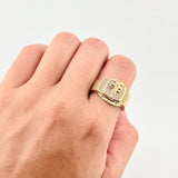 Anillo Cristo 7.85g / T8 3/4 Oro Amarillo 18K