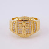 Anillo Cristo 7.85g / T8 3/4 Oro Amarillo 18K