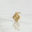Dije Trébol VCyA 1.4gr / 1.8cm / 10mm Diamantado Punteado Oro Amarillo 18K