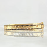 Bracelet 22.9gr / 18.5cm / 8mm Black Zircons 18K Yellow Gold