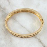 Bracelet 22.9gr / 18.5cm / 8mm Black Zircons 18K Yellow Gold