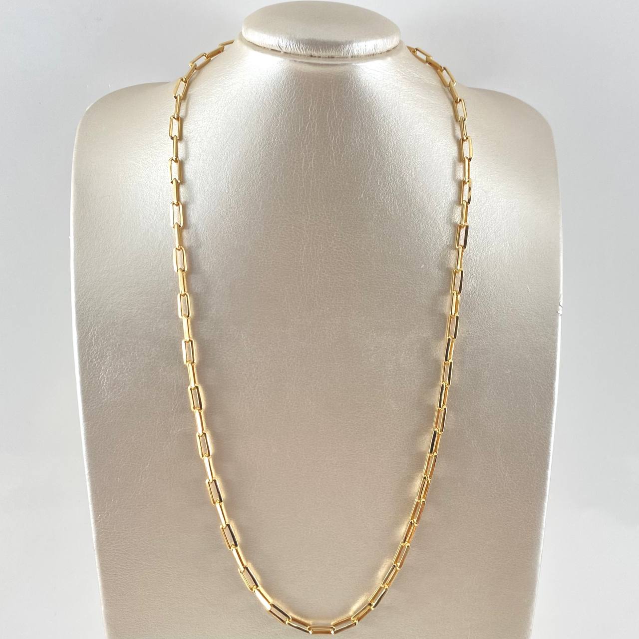 Cadena Cajón 24.6gr / 65cm / 5mm Lisa Oro Amarillo +3 18K