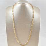 Cadena Cajón 24.6gr / 65cm / 5mm Lisa Oro Amarillo +3 18K