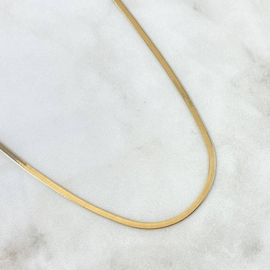 Cadena Espejo 4.3gr / 17 3/4 in / Oro Amarillo +3 18K