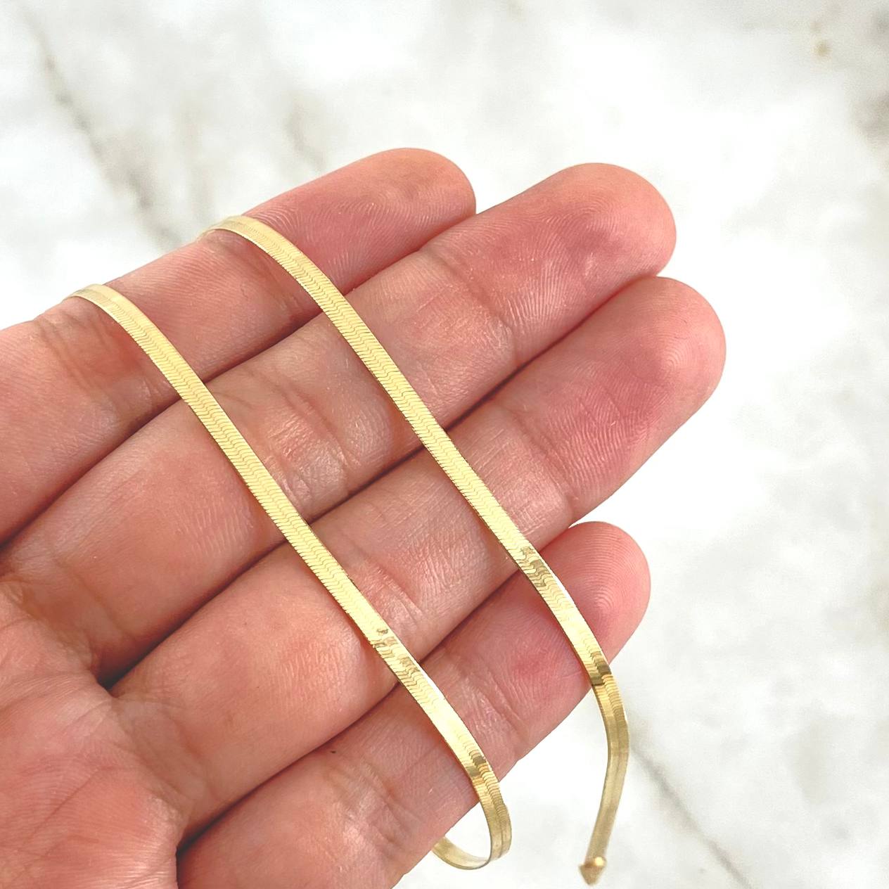 Cadena Espejo 4.4gr / 45cm / 2mm Oro Amarillo +3 18K