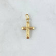Dije Cruz Cristo 0.55gr / 2.2cm / Puntas Planas Lisa Oro Amarillo 18K