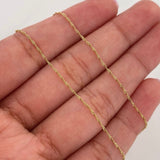 Singapore Chain 0.9 g / 15 3/4 in / 0.7 mm 18K Yellow Gold