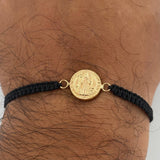 Black Woven San Benito Bracelet 0.8gr / 18K Gold &