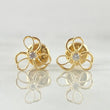 Three Petal Flower Stud Earrings 0.7gr / 18K Gold ©