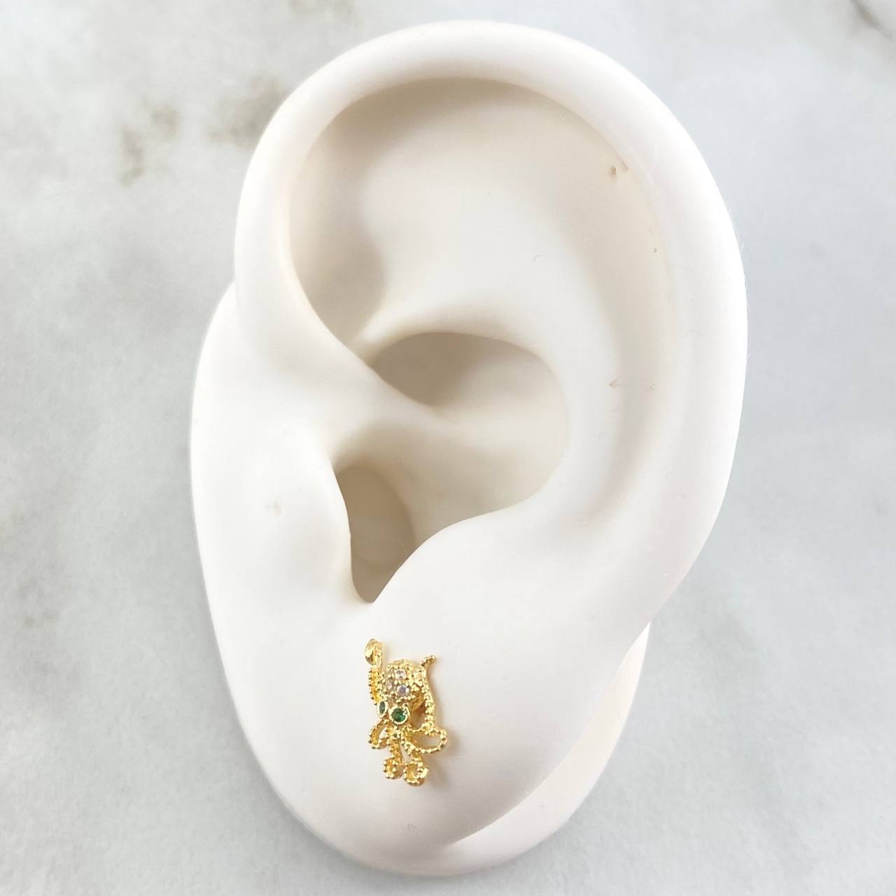 Octopus Stud Earrings 1.1gr / 18K Gold ©