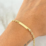Baby Bracelet GC Rectangular Plate 1.75gr / 14cm / 18K Gold ©