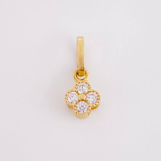 Dije Trebol 0.5g / 1/2 in Oro Amarillo 18K