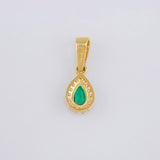 Pendant Dense Drop 0.65g / 1/2 in 18K Yellow Gold