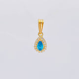 Pendant Dense Drop 0.7g / 1/2 in 18K Yellow Gold