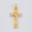 Pendant Christ 6g / 1 3/4 in Three Golds 18K
