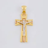 Pendant Christ 6g / 1 3/4 in Three Golds 18K