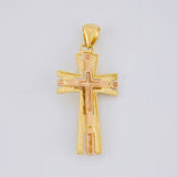 Pendant Christ 6g / 1 3/4 in Three Golds 18K