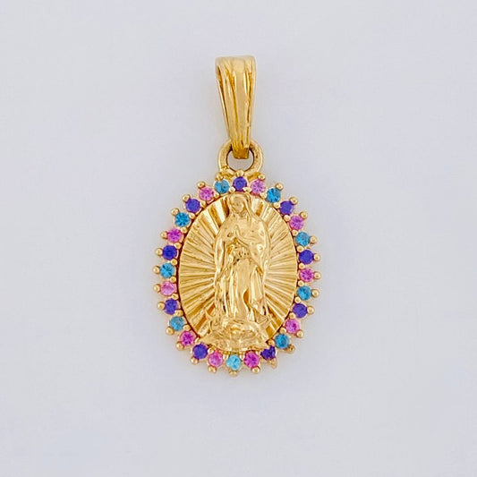 Pendant Virgin of Guadalupe 1.95g / 3/4 in Yellow Gold 18K