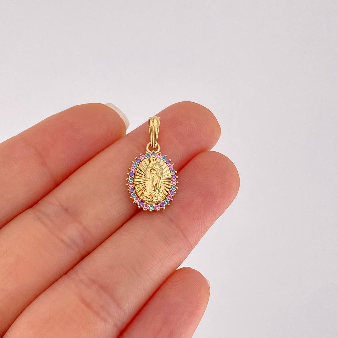Pendant Virgin of Guadalupe 1.95g / 3/4 in Yellow Gold 18K