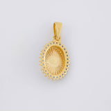 Pendant Virgin of Guadalupe 1.85g / 3/4 in Two-Tone Yellow White 18K Gold