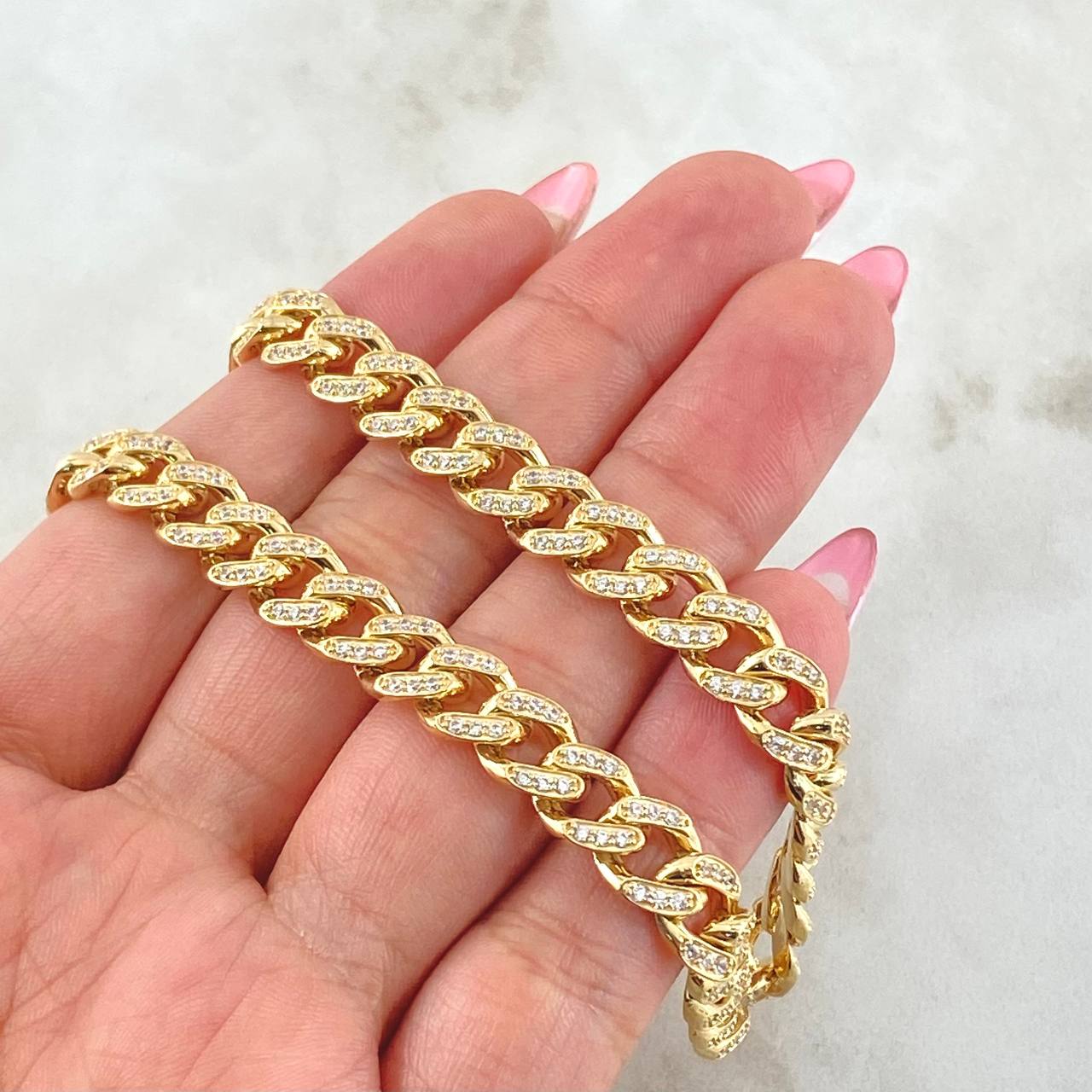 Cuban Links 43.45gr / 23 1/2 in / 8mm Yellow Gold Nac.Esp. 18K ©