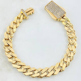 Cuban Links Bracelet 28.2gr / 8 3/4 in / 10mm Yellow Gold Nac.Esp. 18K ©