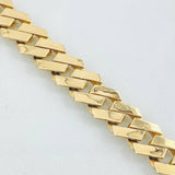Cuban Links Bracelet 28.2gr / 8 3/4 in / 10mm Yellow Gold Nac.Esp. 18K ©